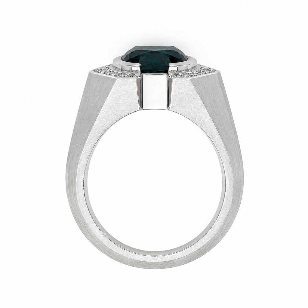 Lagoon Blue Tourmaline & Diamond