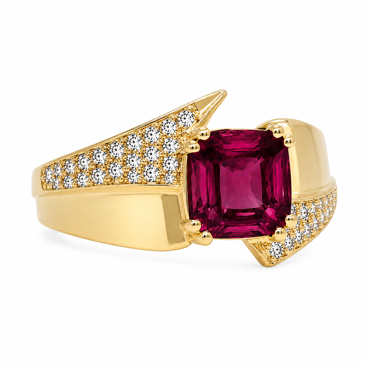 Rhodolite Garnet & Diamond