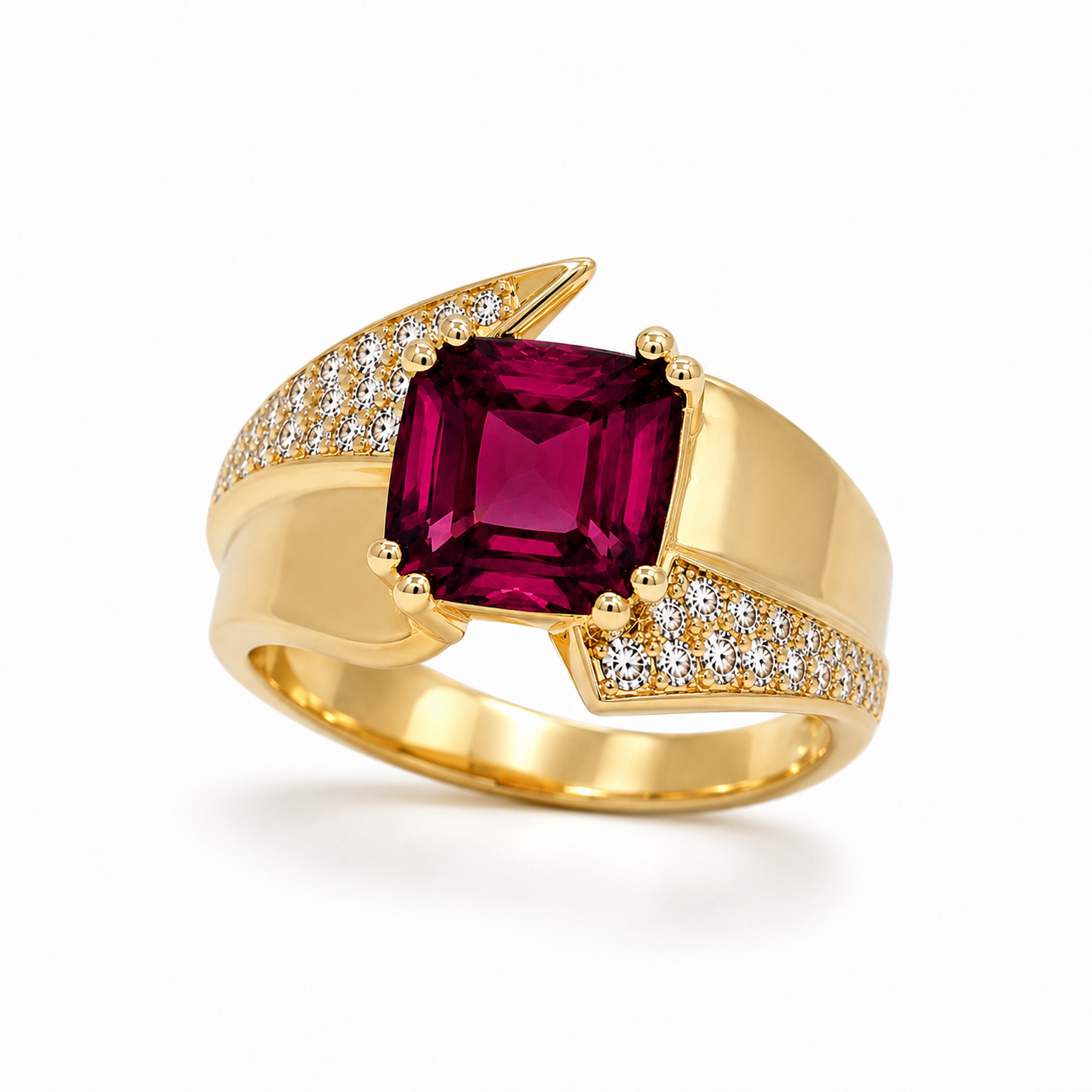 Rhodolite Garnet & Diamond