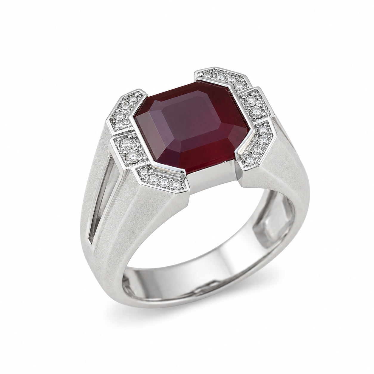 Carnelian - red chalcedony & Diamonds