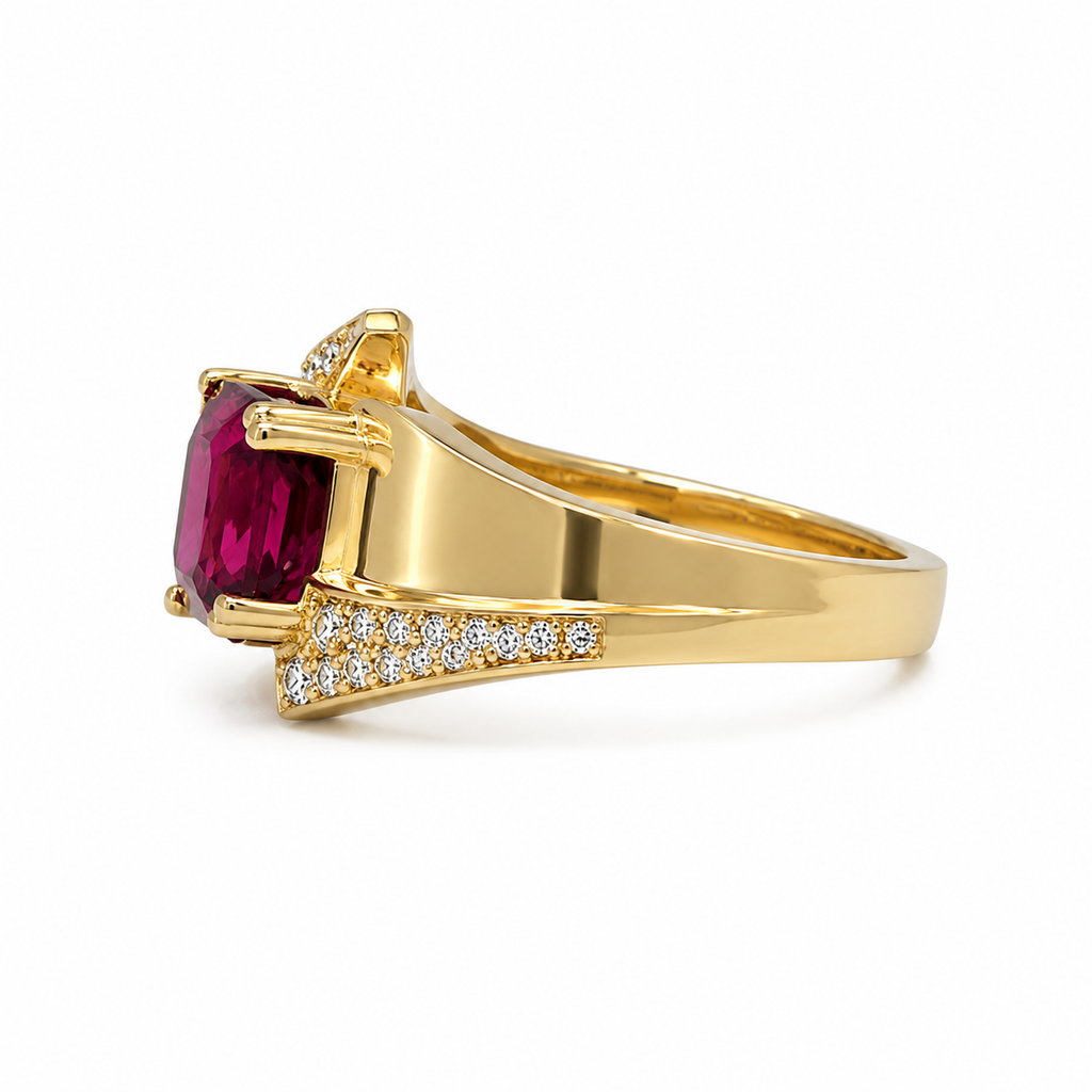 Rhodolite Garnet & Diamond