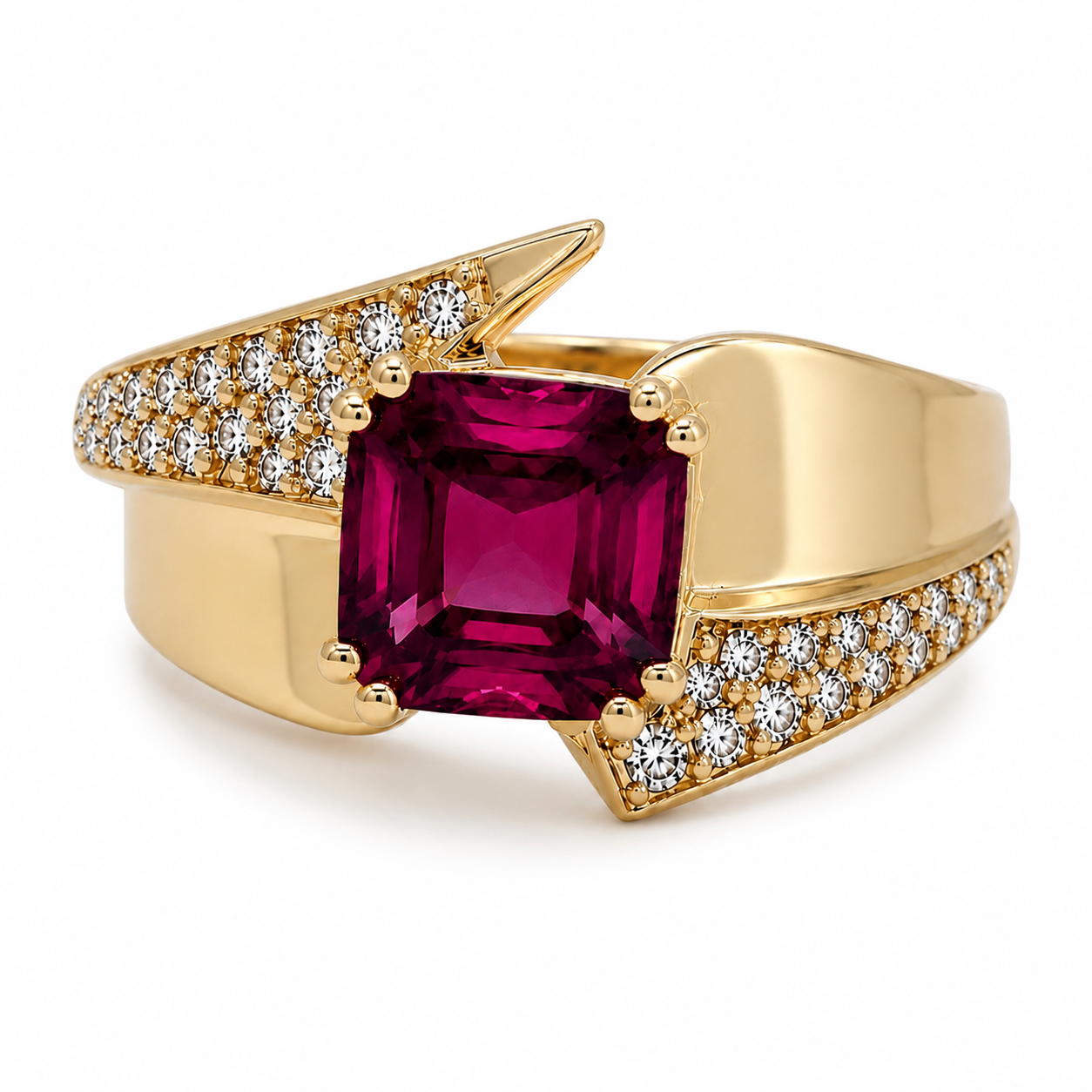 Rhodolite Garnet & Diamond