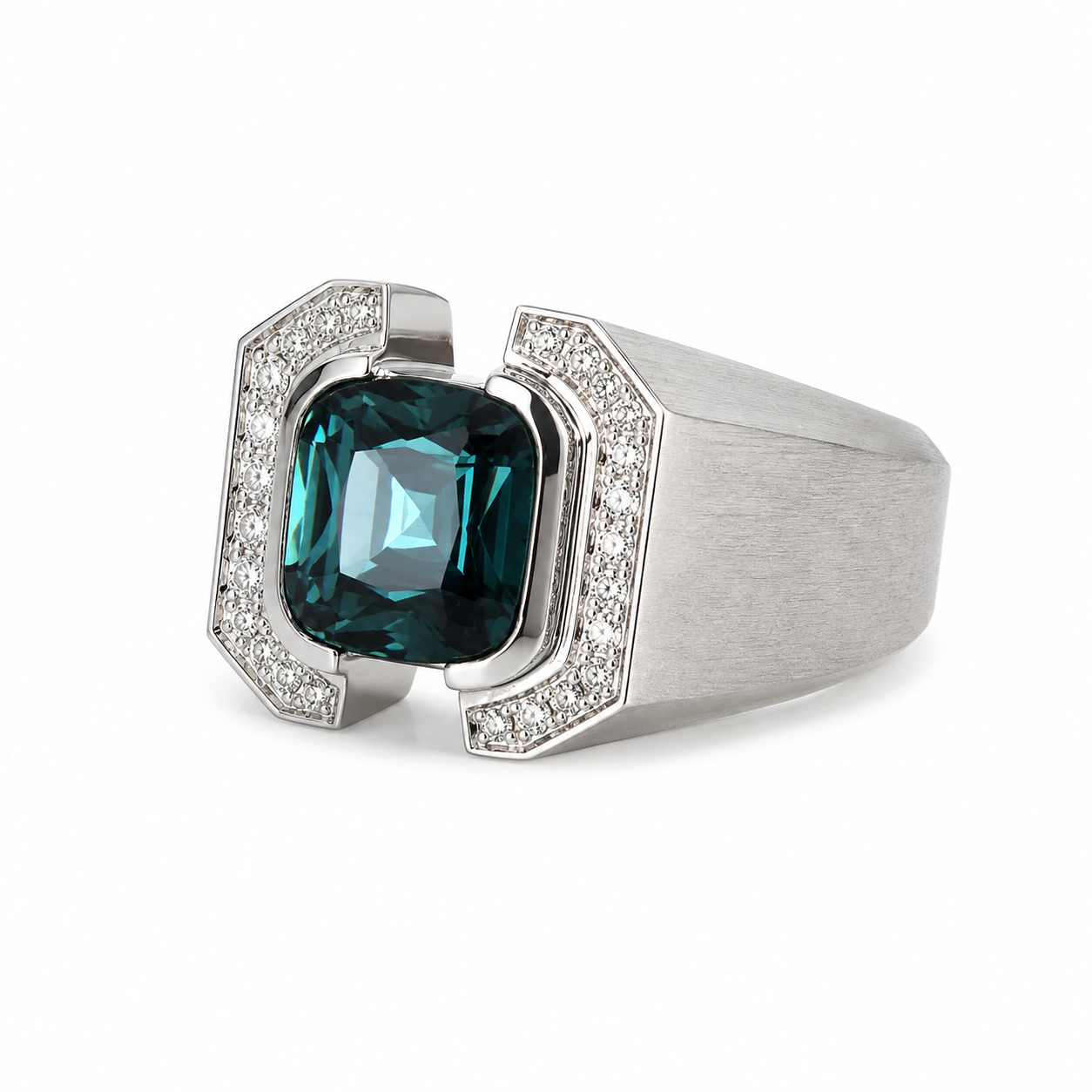 Lagoon Blue Tourmaline & Diamond