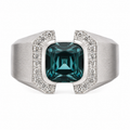 Lagoon Blue Tourmaline & Diamond