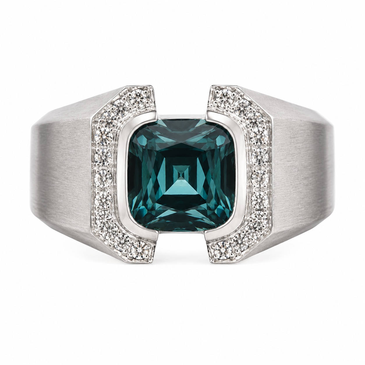 Lagoon Blue Tourmaline & Diamond