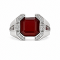 Carnelian - red chalcedony & Diamonds