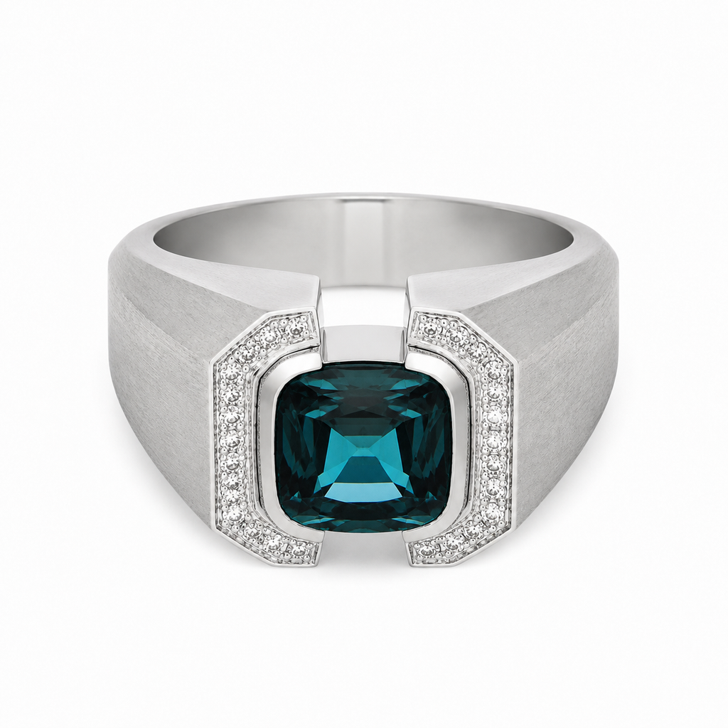 Lagoon Blue Tourmaline & Diamond