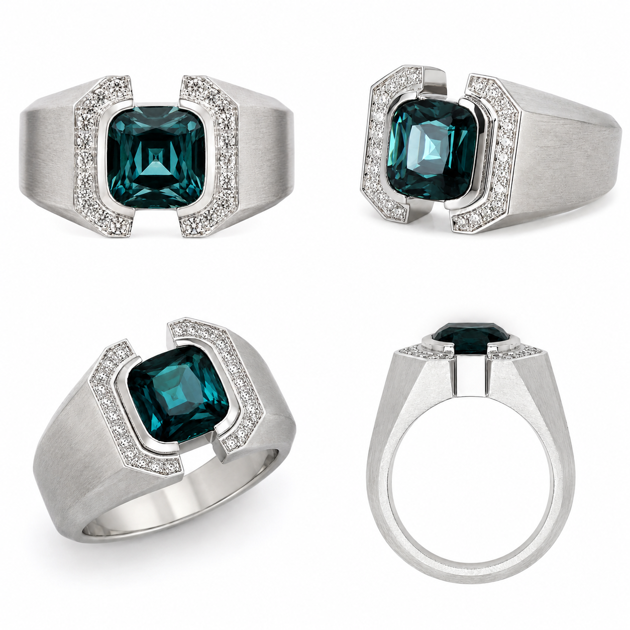 Lagoon Blue Tourmaline & Diamond