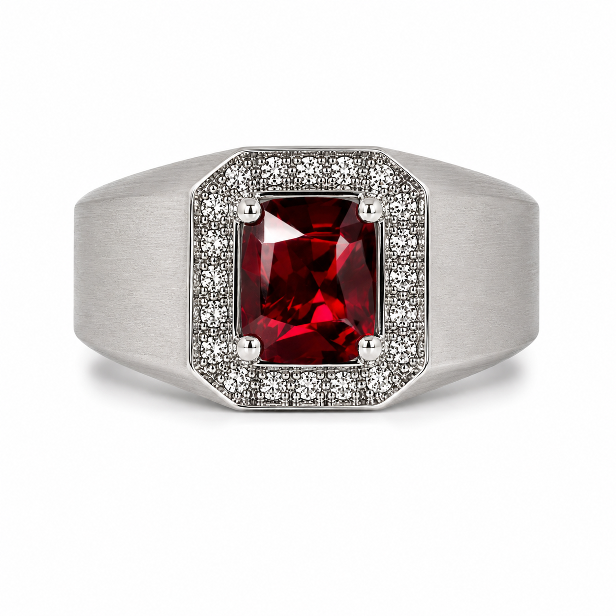 Burmese Vivid Red Spinel & Diamond