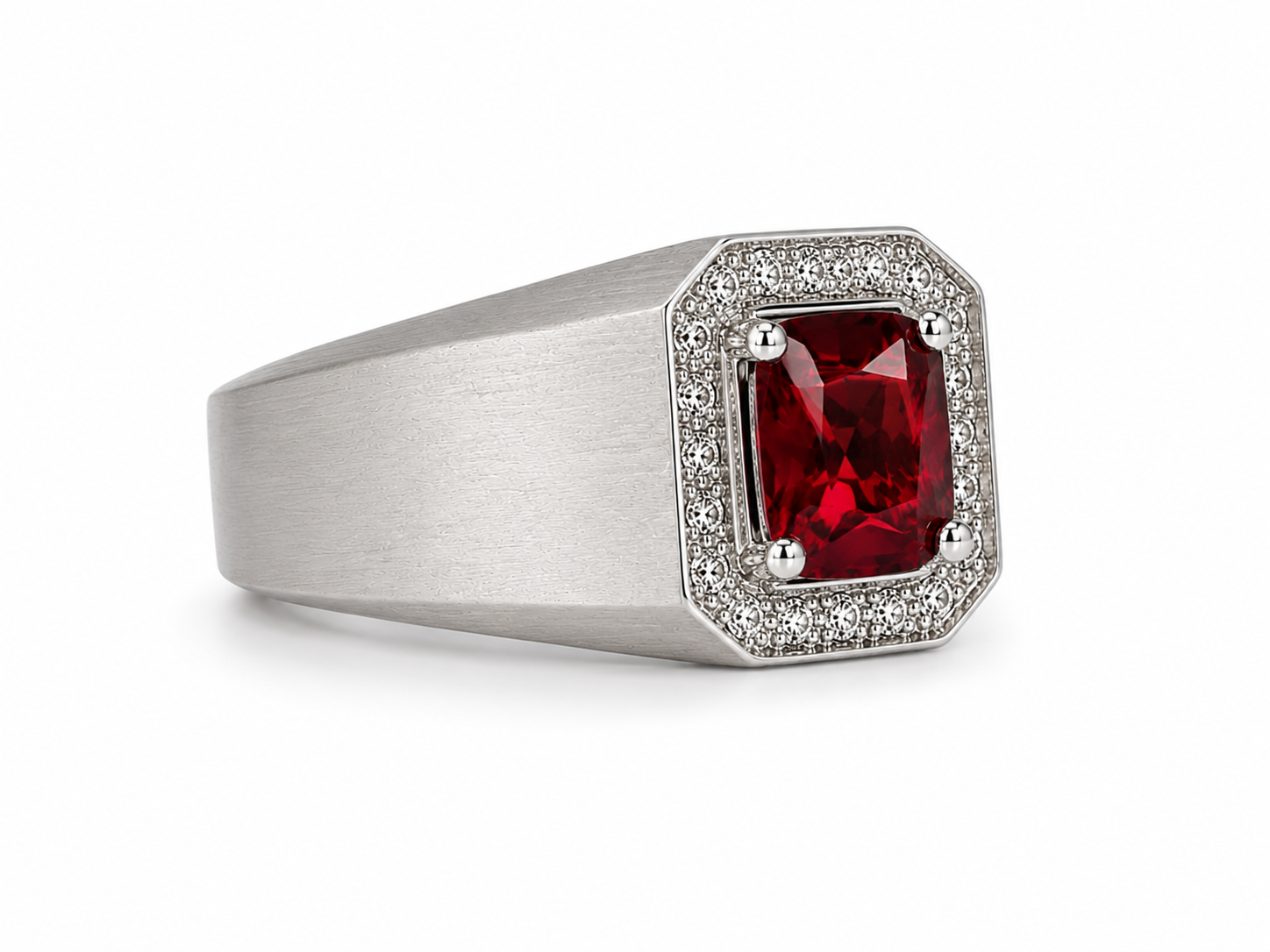 Burmese Vivid Red Spinel & Diamond
