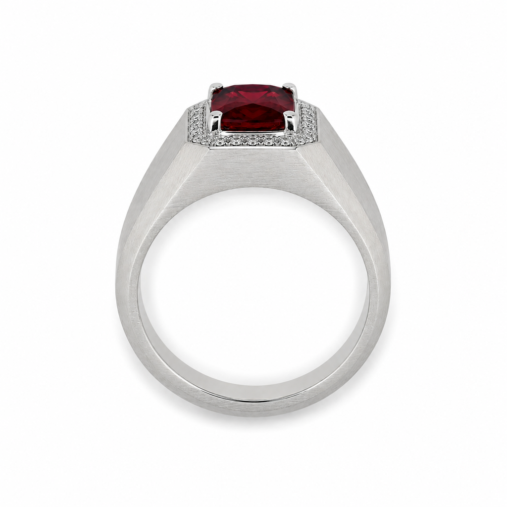 Burmese Vivid Red Spinel & Diamond